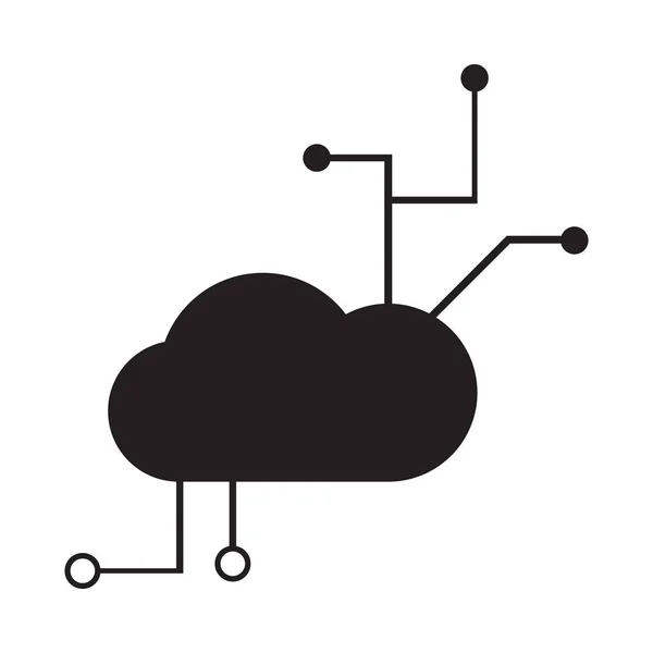 Icona del cloud computing — Vettoriale Stock