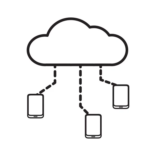 Icône de cloud computing — Image vectorielle