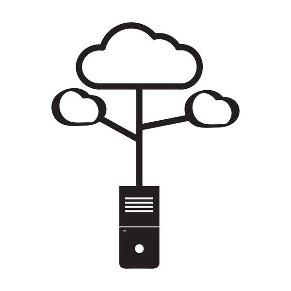 Cloud computing icon — Stock Vector