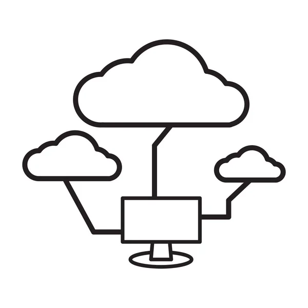 Icona del cloud computing — Vettoriale Stock