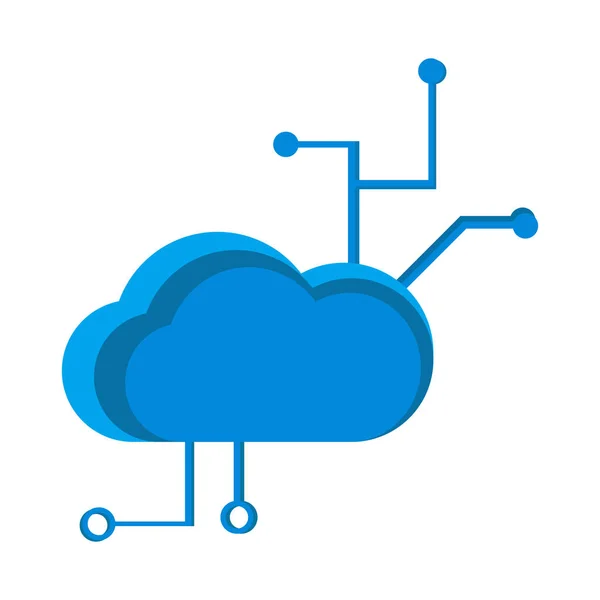 Icona del cloud computing — Vettoriale Stock