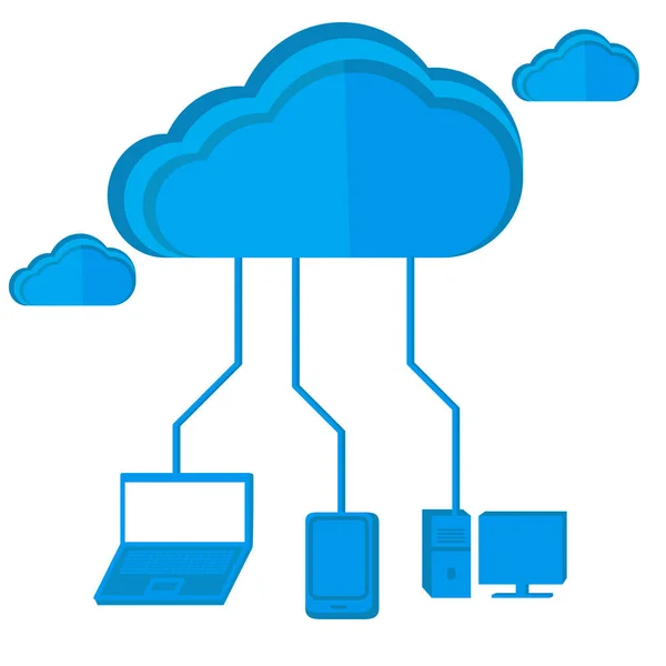 Cloud Computing-Ikone — Stockvektor