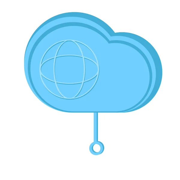 Icona del cloud computing — Vettoriale Stock