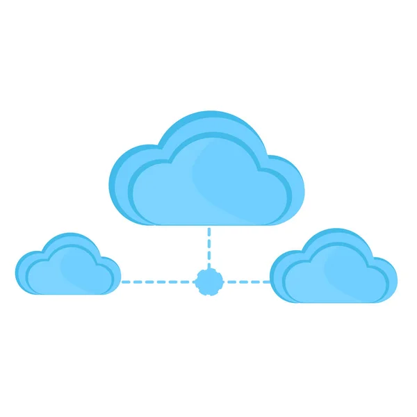 Icône de cloud computing — Image vectorielle