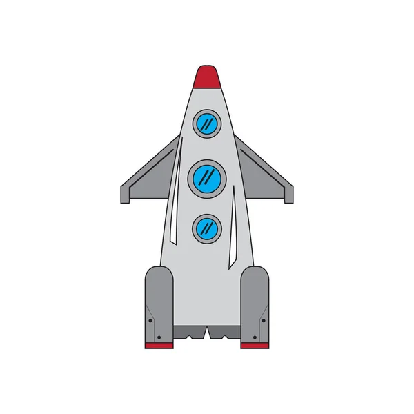 Caricatura del transbordador espacial aislado — Vector de stock