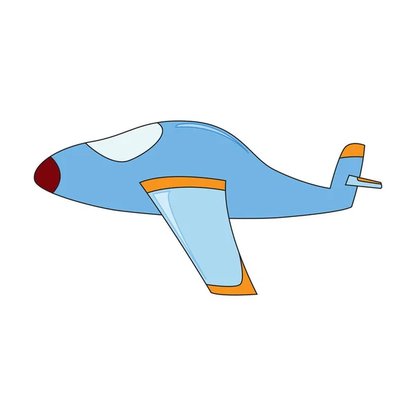 Geïsoleerde vliegtuig cartoon — Stockvector