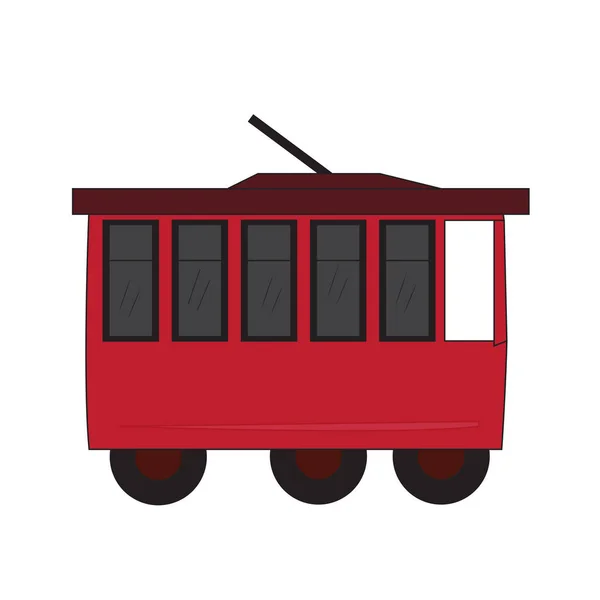 Isolated trolley car cartoon — Stock Vector
