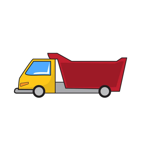 Camion isolé dessin animé — Image vectorielle