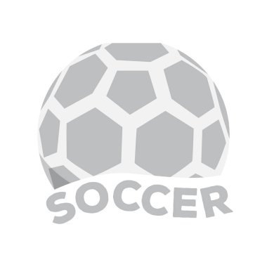 İzole monokromatik futbol afiş