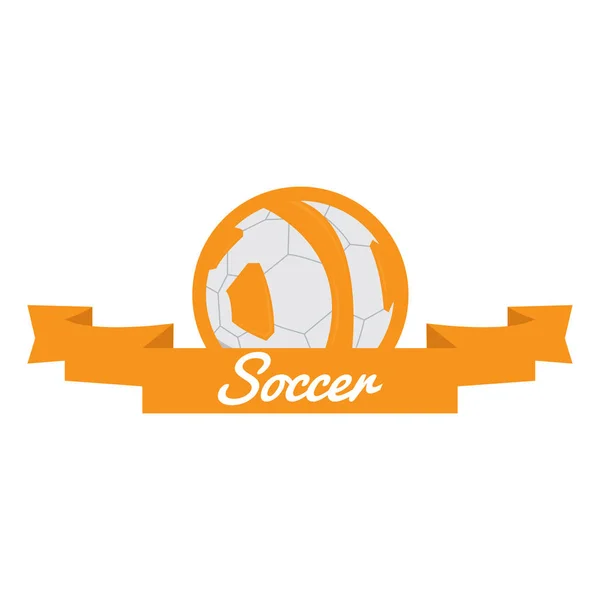 Banner de fútbol aislado — Vector de stock