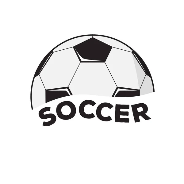 Banner de fútbol monocromático aislado — Vector de stock