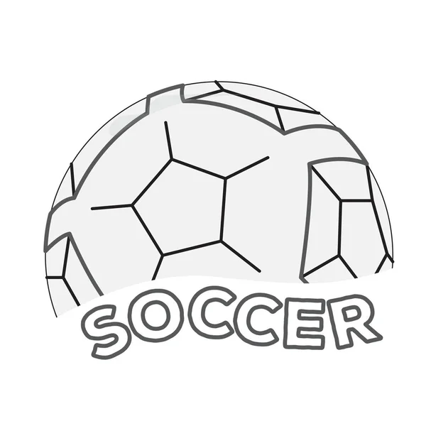 Banner de fútbol monocromático aislado — Vector de stock