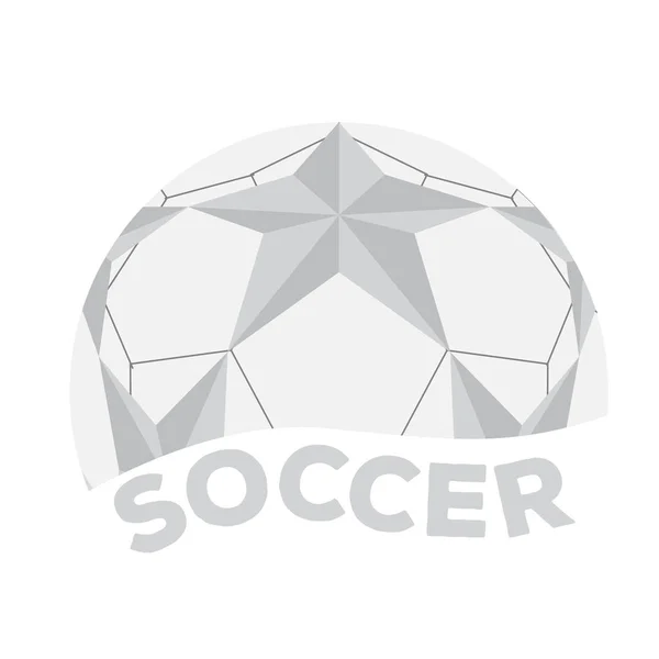 Izolované monochromatické fotbal nápis — Stockový vektor