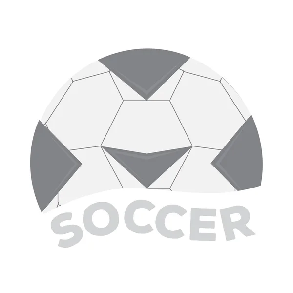 Isolerade monokromatiska fotboll banner — Stock vektor