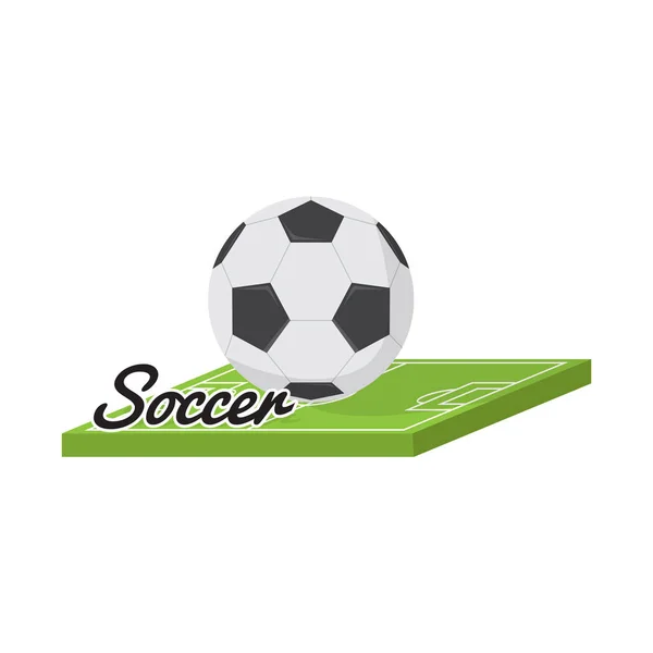 Banner de fútbol aislado — Vector de stock