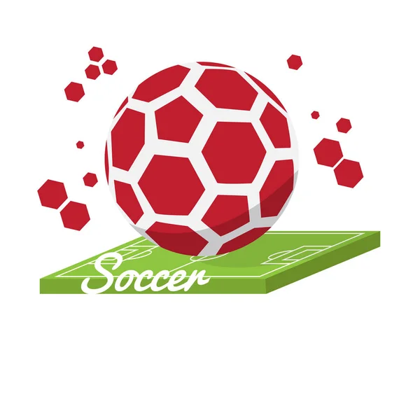 Isolated soccer banner — Stock Vector