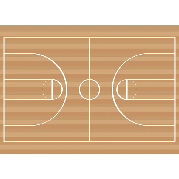 Imagen del campo de baloncesto — Vector de stock