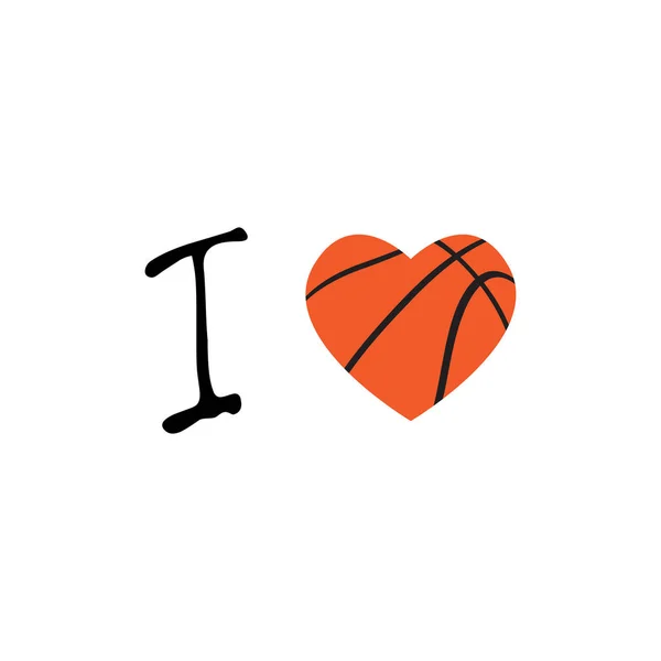 Jag älskar basket affisch — Stock vektor