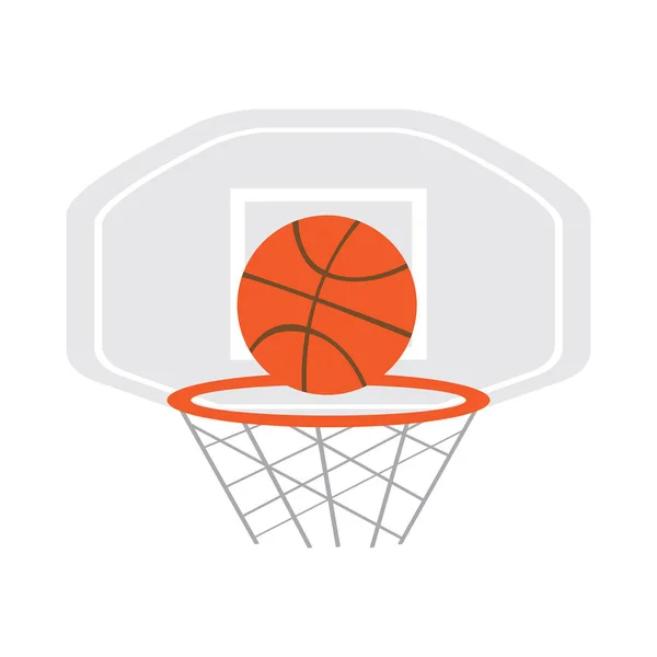 Basketball cerceau avec une balle — Image vectorielle