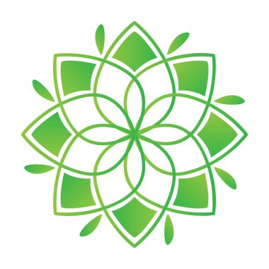 İzole lotus çiçek simgesi