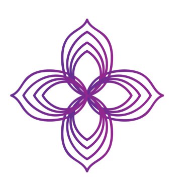 İzole lotus çiçek simgesi