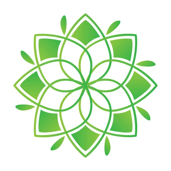 Icono de flor de loto aislado — Archivo Imágenes Vectoriales