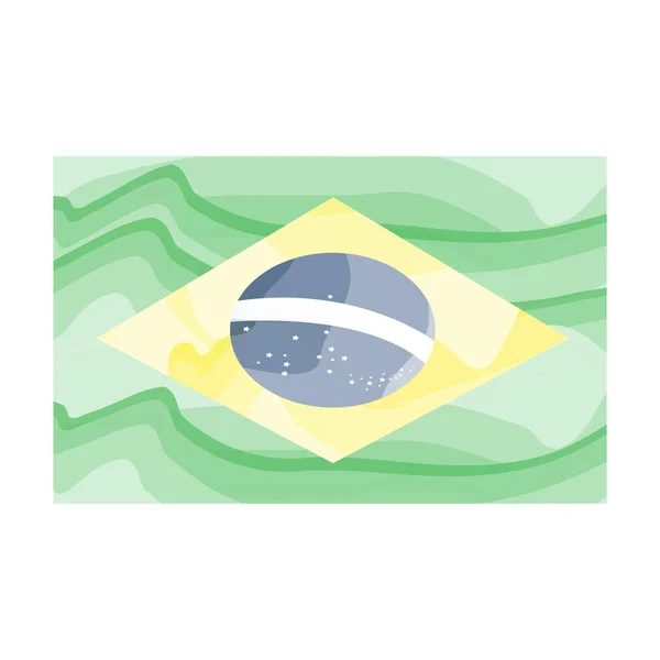 Watercolor flag of Brazil — Stock Vector