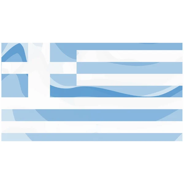 Aquarellfahne von Griechenland — Stockvektor
