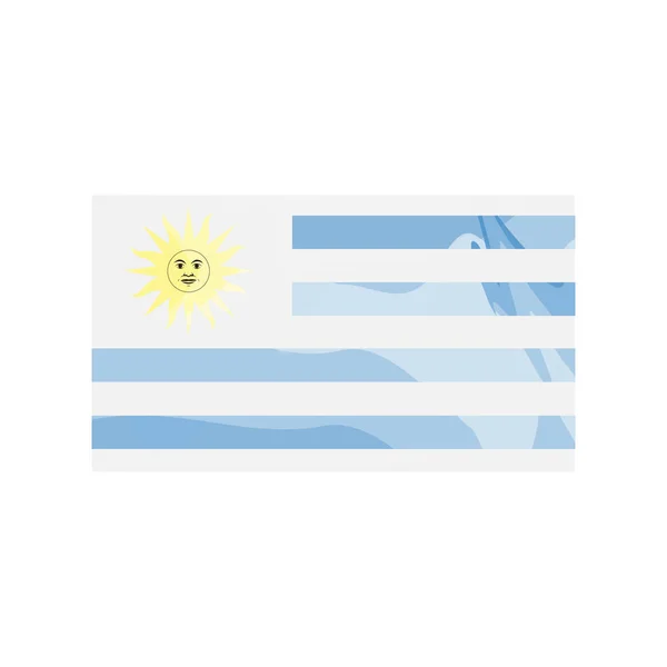 Bandeira aquarela do Uruguai — Vetor de Stock