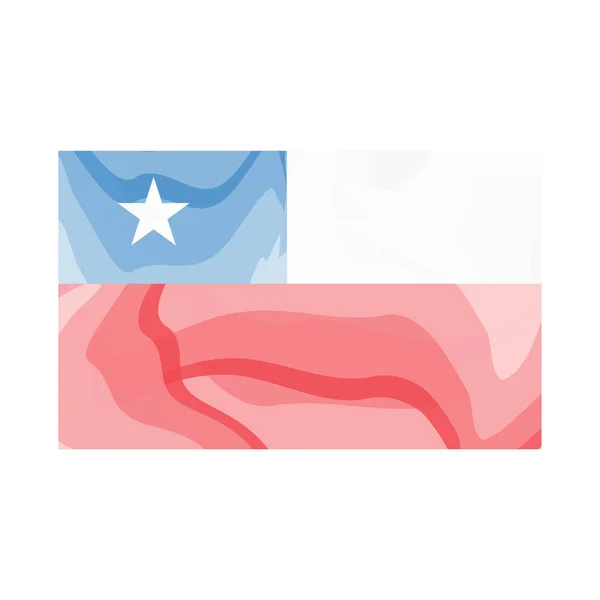 Bandiera acquerello del Cile — Vettoriale Stock