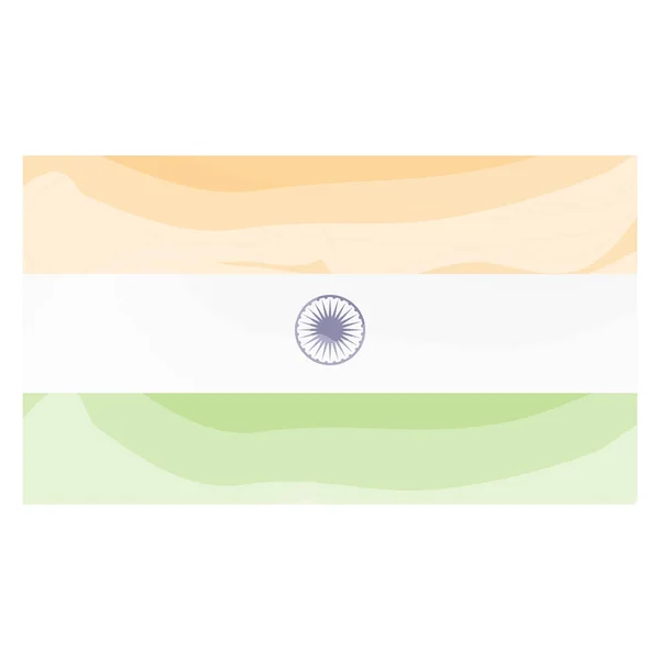 Bandiera acquerello dell'India — Vettoriale Stock