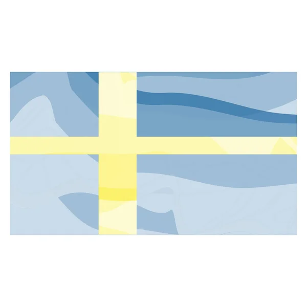Aquarel vlag van Zweden — Stockvector