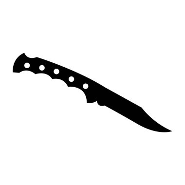 İzole bıçak silah simgesi