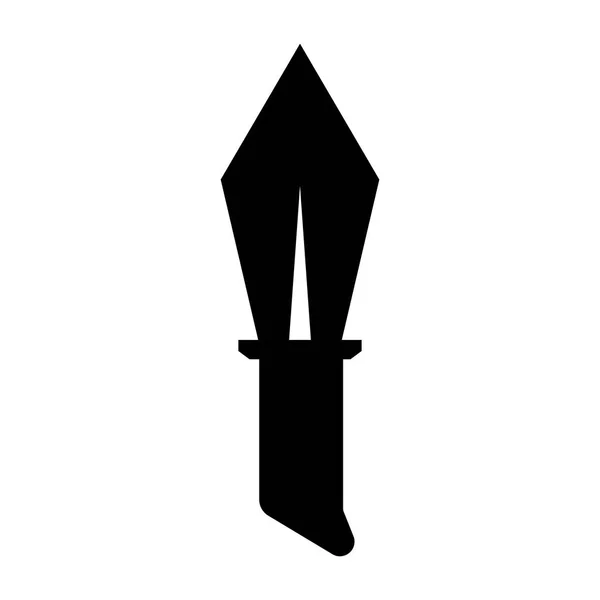 Icono de arma de cuchillo aislado — Vector de stock