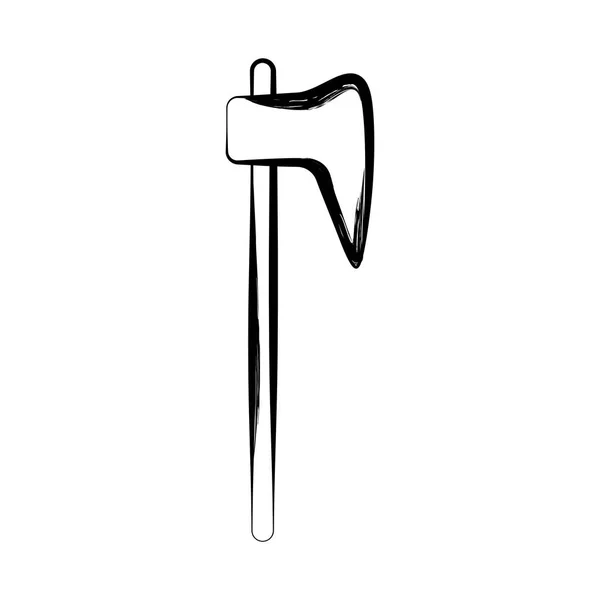 Isolated sketch of a axe — Stock Vector