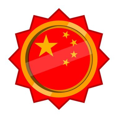Çin bayrakla madalya