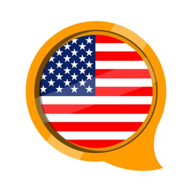 Amerika Birleşik Devletleri bayrağı bir kabarcık sohbet