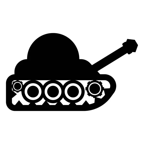Icono de tanque del ejército aislado — Vector de stock