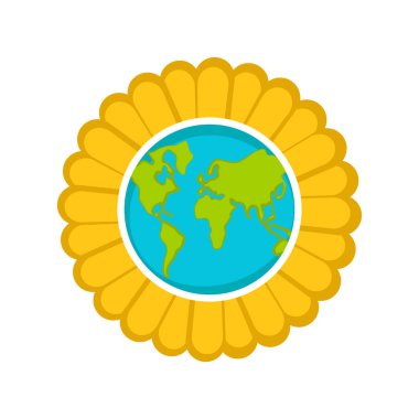 Seyyare yerküre üzerinde bir çiçek çiçek