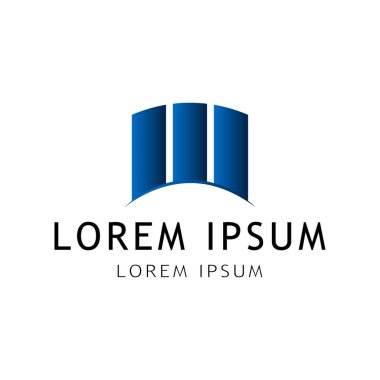 Logo bina izole soyut. İş