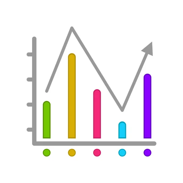 Gráfico de dados comerciais isolados — Vetor de Stock