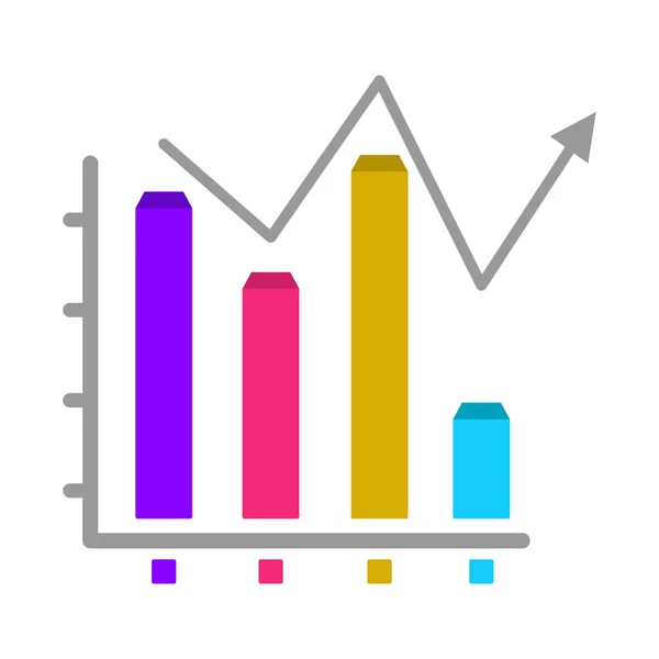 Gráfico de dados comerciais isolados — Vetor de Stock