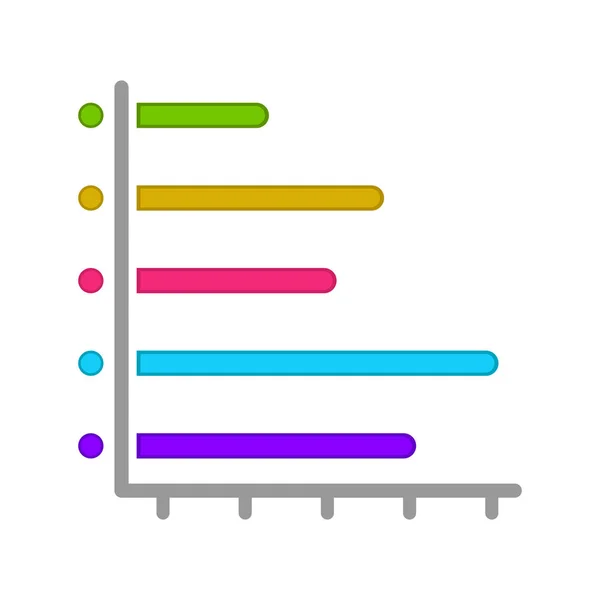 Gráfico de dados comerciais isolados — Vetor de Stock