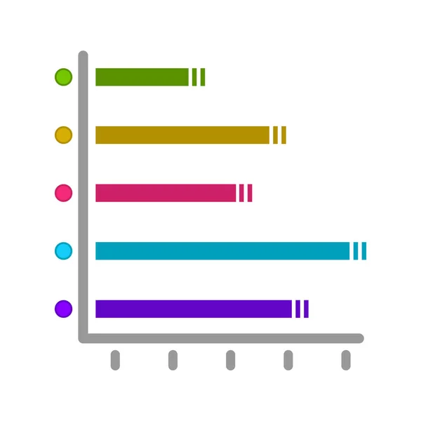 Gráfico de dados comerciais isolados — Vetor de Stock