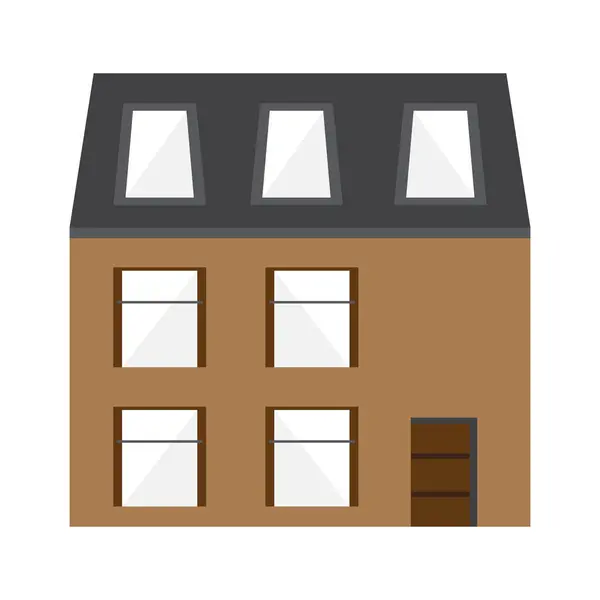Isolierter moderner Hausbau — Stockvektor