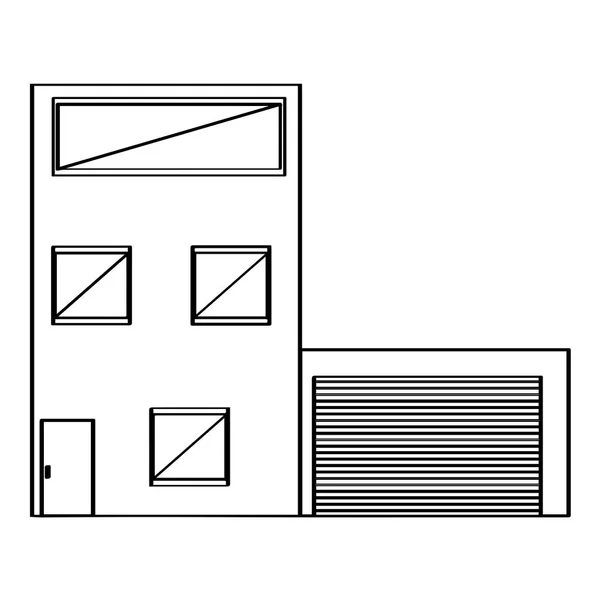 Grundriss eines modernen Wohnhauses — Stockvektor