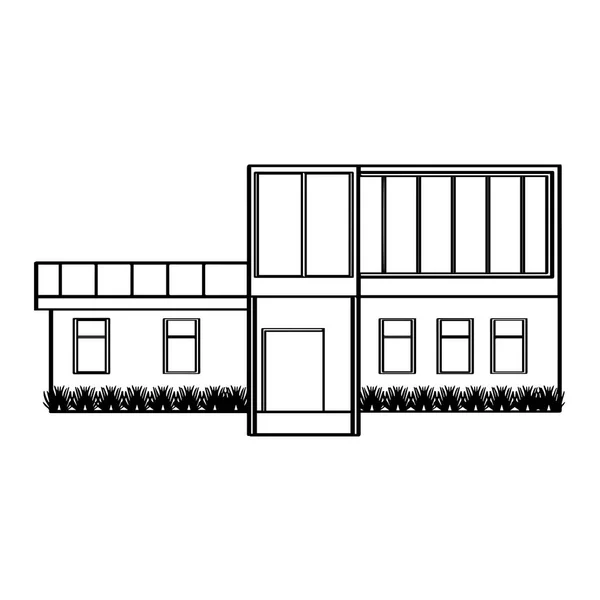 Grundriss eines modernen Wohnhauses — Stockvektor