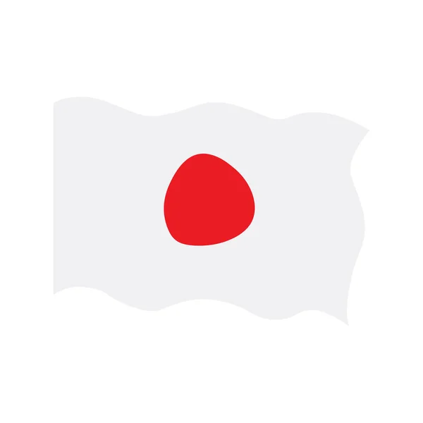 Bandiera sventolante del Giappone — Vettoriale Stock