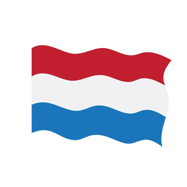 Bandera ondeante de Netherlands — Vector de stock