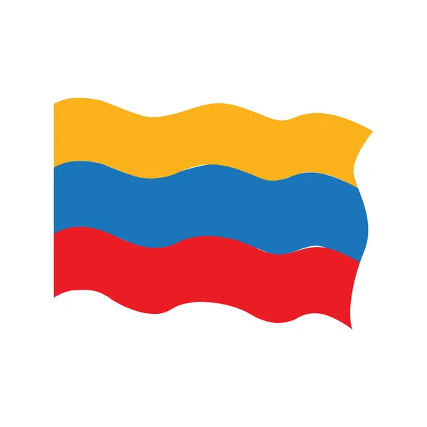 Flaga Kolumbii machająca — Wektor stockowy